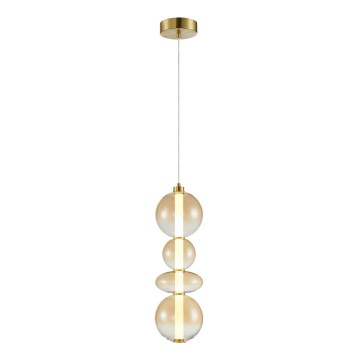 LED ljuskrona med textilsladd DAPHNE LED/36W/230V guld