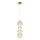 LED ljuskrona med textilsladd DAPHNE LED/36W/230V guld