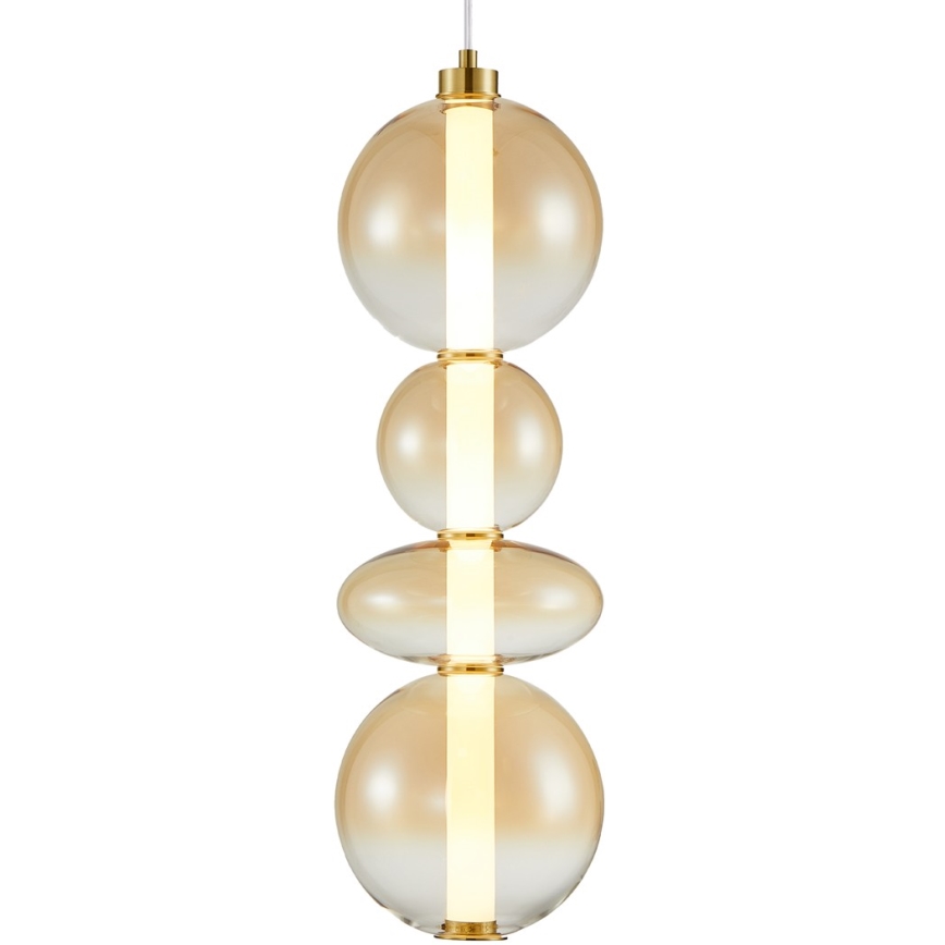 LED ljuskrona med textilsladd DAPHNE LED/36W/230V guld
