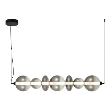 LED ljuskrona med textilsladd DAPHNE LED/40W/230V grå