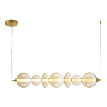 LED ljuskrona med textilsladd DAPHNE LED/40W/230V guld