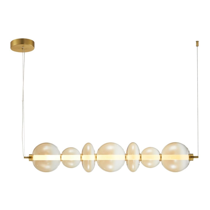 LED ljuskrona med textilsladd DAPHNE LED/40W/230V guld