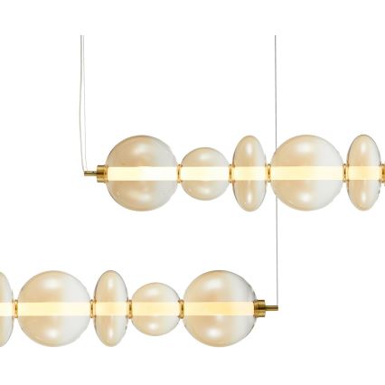LED ljuskrona med textilsladd DAPHNE LED/40W/230V guld