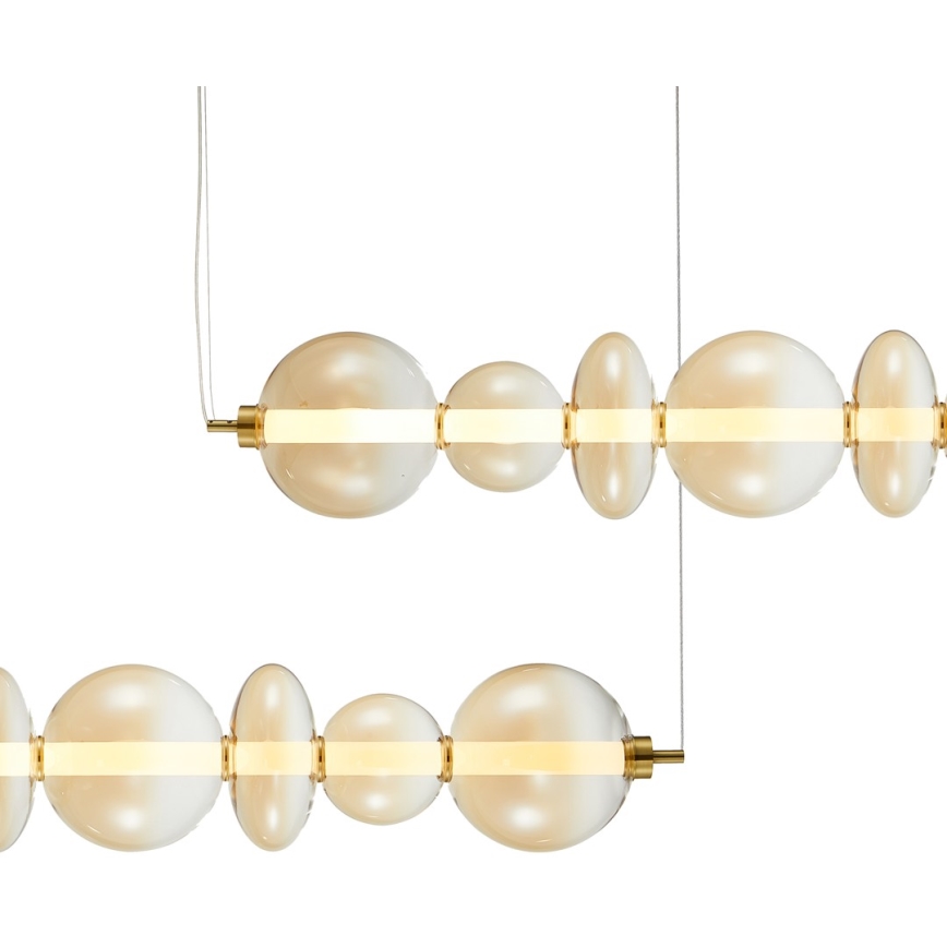 LED ljuskrona med textilsladd DAPHNE LED/40W/230V guld