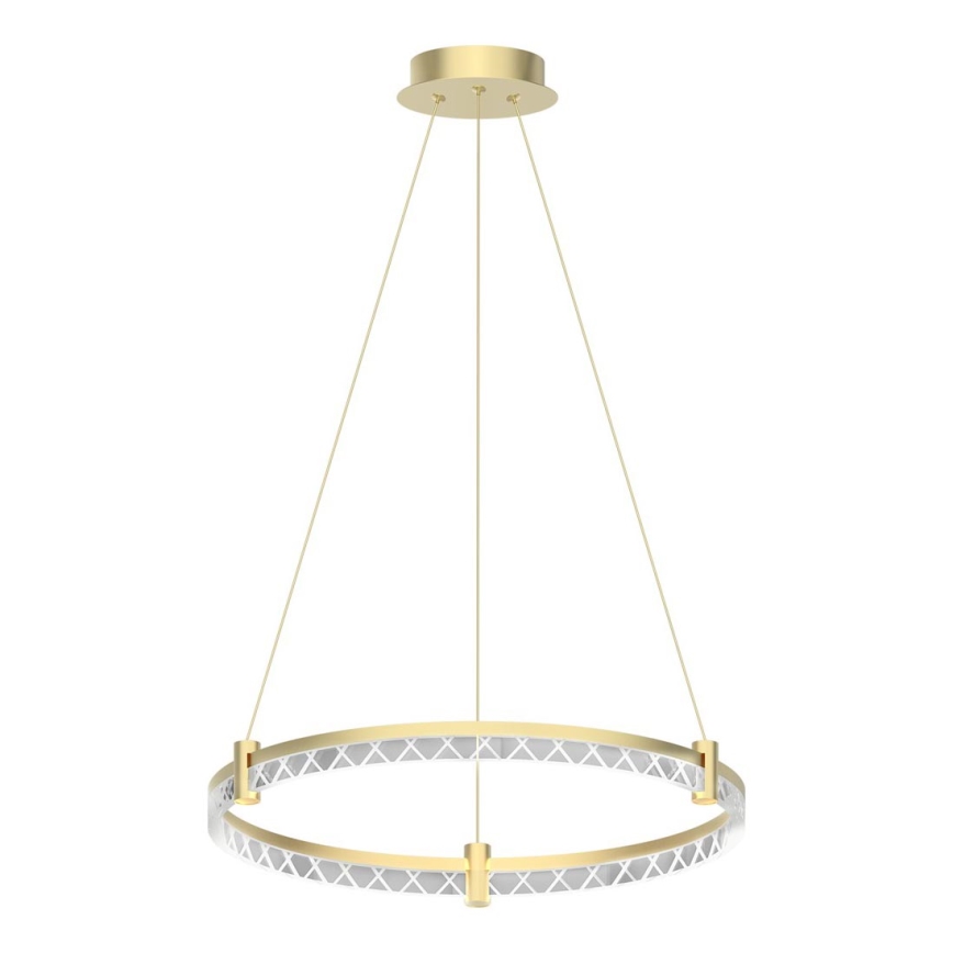 LED ljuskrona med textilsladd ELEGANCE LED/36W/230V diameter 60 cm guld