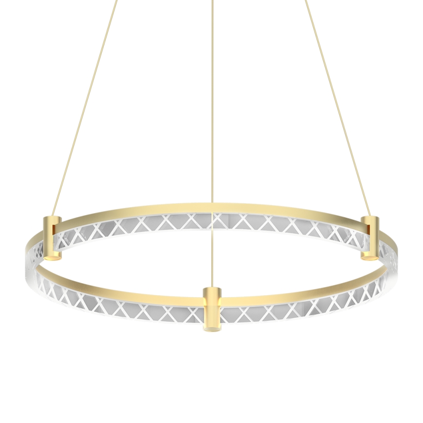 LED ljuskrona med textilsladd ELEGANCE LED/36W/230V diameter 60 cm guld