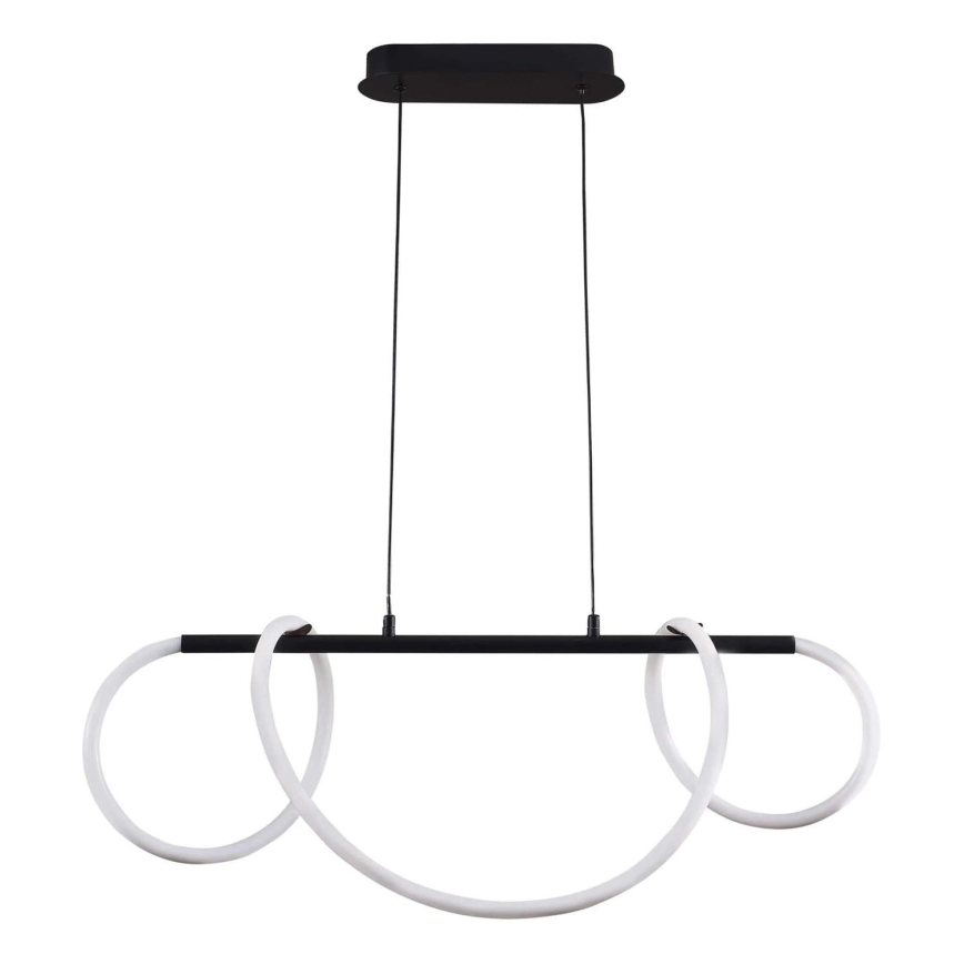LED ljuskrona med textilsladd EMMA LED/38W/230V svart