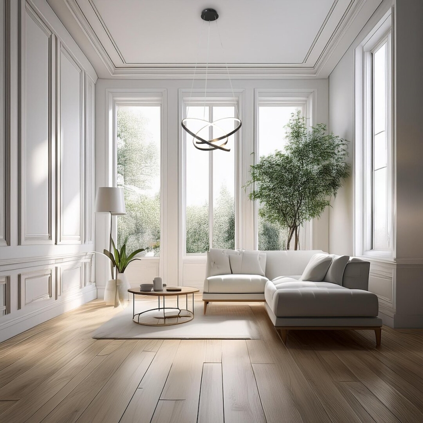 LED ljuskrona med textilsladd EMPOLI LED/55W/230V svart