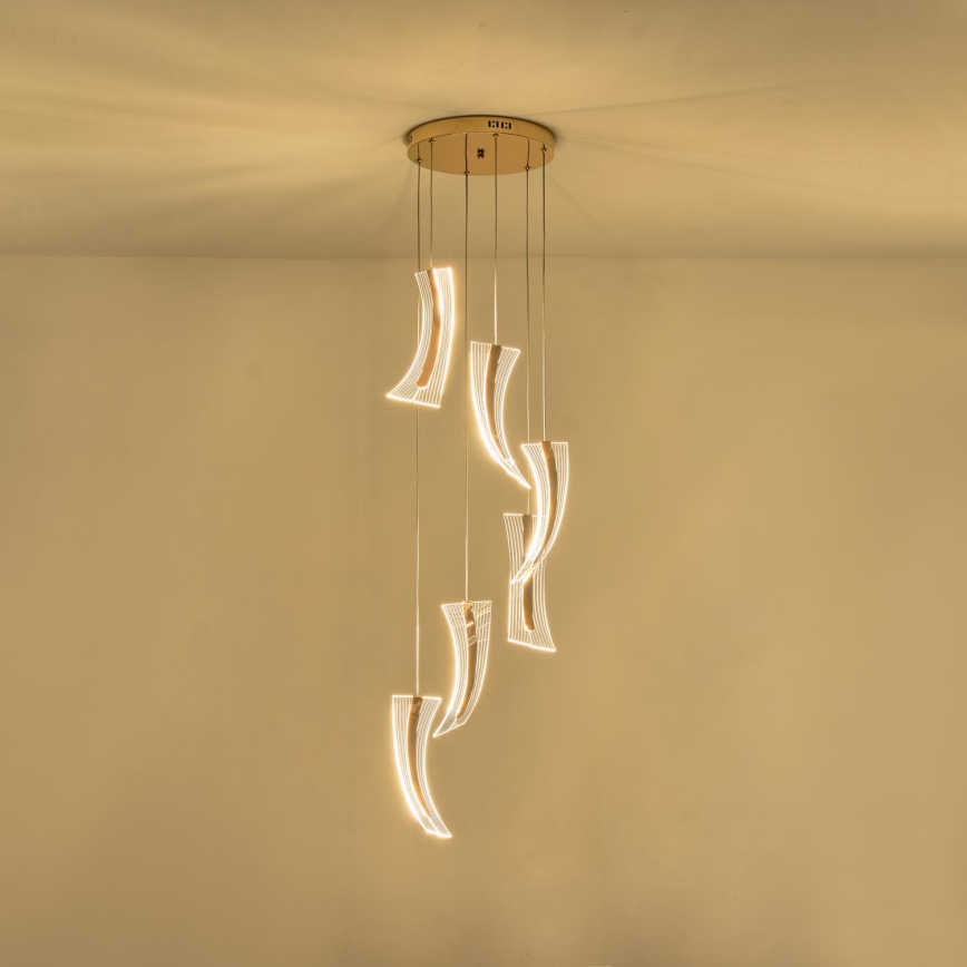 LED ljuskrona med textilsladd FIRENZE 6xLED/10W/230V 3000K