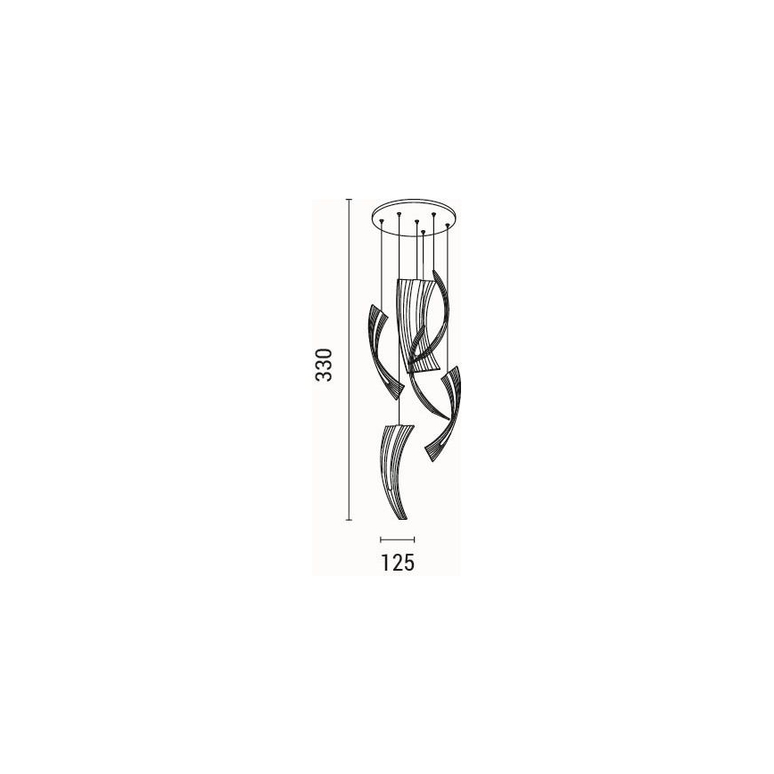 LED ljuskrona med textilsladd FIRENZE 6xLED/10W/230V 3000K