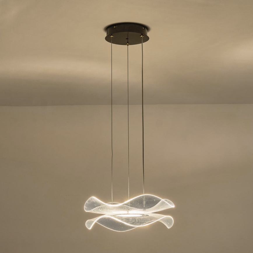 LED ljuskrona med textilsladd FIRENZE LED/34W/230V 3000K diameter 34 cm