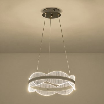 LED ljuskrona med textilsladd FIRENZE LED/48W/230V 3000K diameter 40 cm