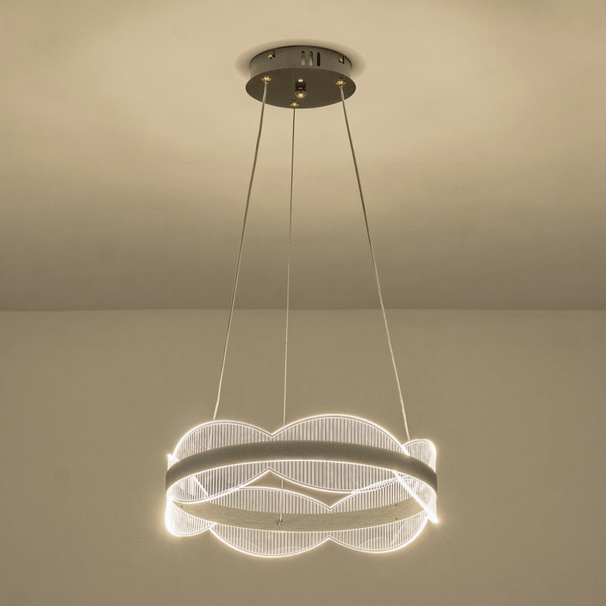 LED ljuskrona med textilsladd FIRENZE LED/48W/230V 3000K diameter 40 cm