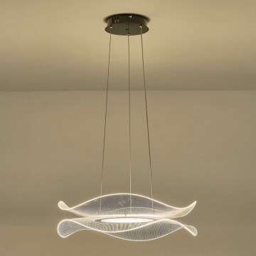 LED ljuskrona med textilsladd FIRENZE LED/48W/230V 3000K diameter 54 cm