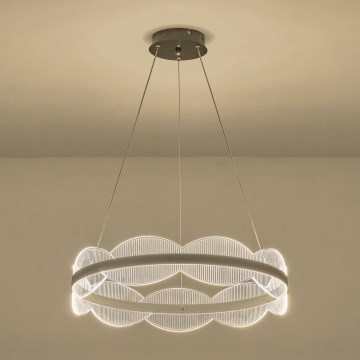 LED ljuskrona med textilsladd FIRENZE LED/60W/230V 3000K diameter 60 cm