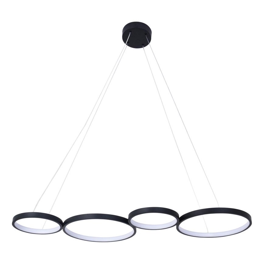 LED ljuskrona med textilsladd FLAMENCO LED/42W/230V 4000K svart