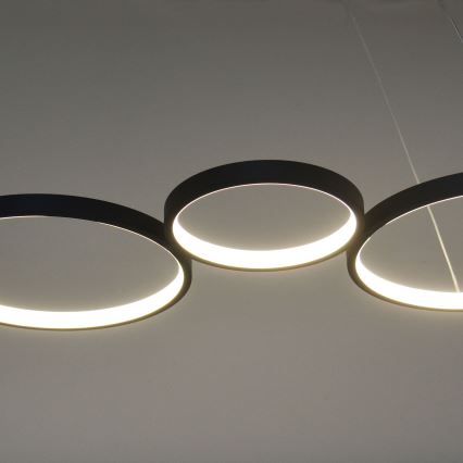 LED ljuskrona med textilsladd FLAMENCO LED/42W/230V 4000K svart