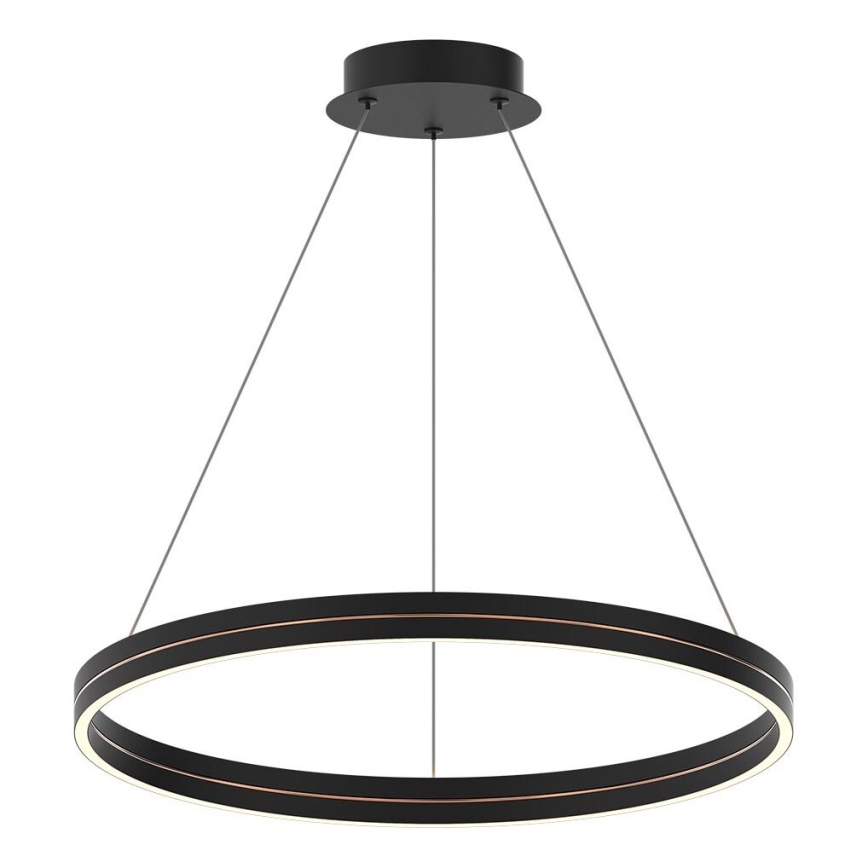 LED ljuskrona med textilsladd GRAVITY LED/36W/230V svart
