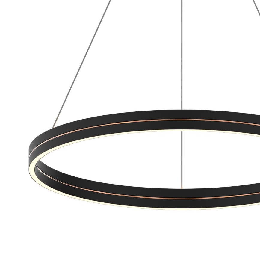 LED ljuskrona med textilsladd GRAVITY LED/36W/230V svart