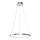 LED ljuskrona med textilsladd HOOP LED/27W/230V diameter 50 cm 4000K skinande krom