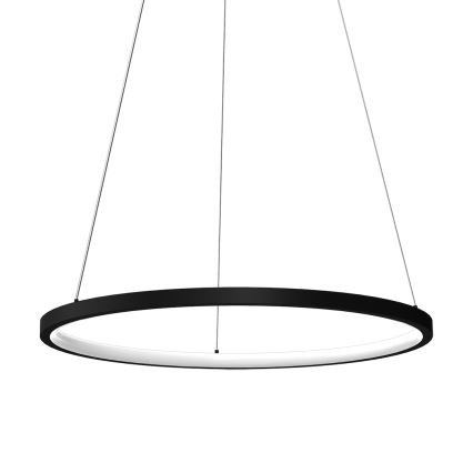 LED ljuskrona med textilsladd HOOP LED/27W/230V diameter 50 cm 4000K svart