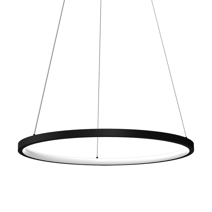 LED ljuskrona med textilsladd HOOP LED/27W/230V diameter 50 cm 4000K svart