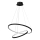 LED ljuskrona med textilsladd HOOP LED/51W/230V diameter 60 cm 4000K svart