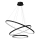 LED ljuskrona med textilsladd HOOP LED/93W/230V diameter 60 cm 4000K svart