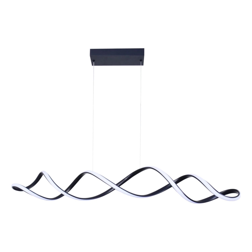 LED ljuskrona med textilsladd INFINITO LED/43W/230V svart