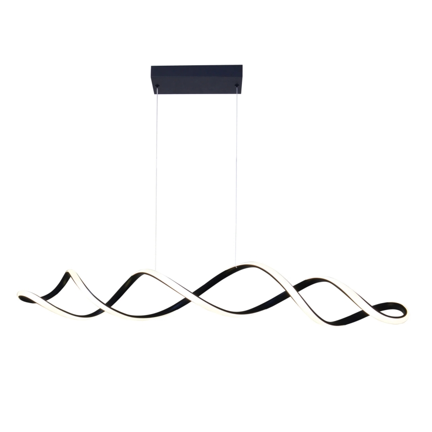 LED ljuskrona med textilsladd INFINITO LED/43W/230V svart