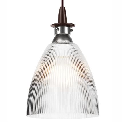 LED ljuskrona med textilsladd JODI 1xE27/60W/230V brons