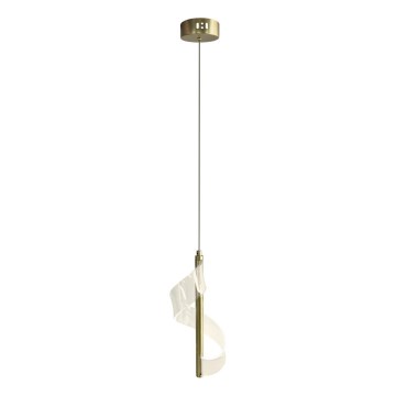 LED ljuskrona med textilsladd LARGO LED/10W/230V guld
