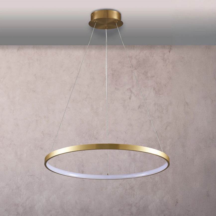 LED ljuskrona med textilsladd LEA LED/20W/230V 4000K diameter 50 cm guld