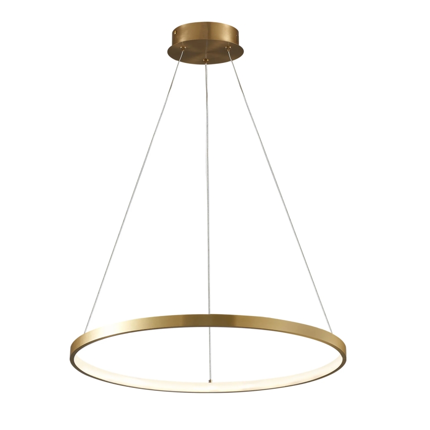 LED ljuskrona med textilsladd LEA LED/20W/230V 4000K diameter 50 cm guld