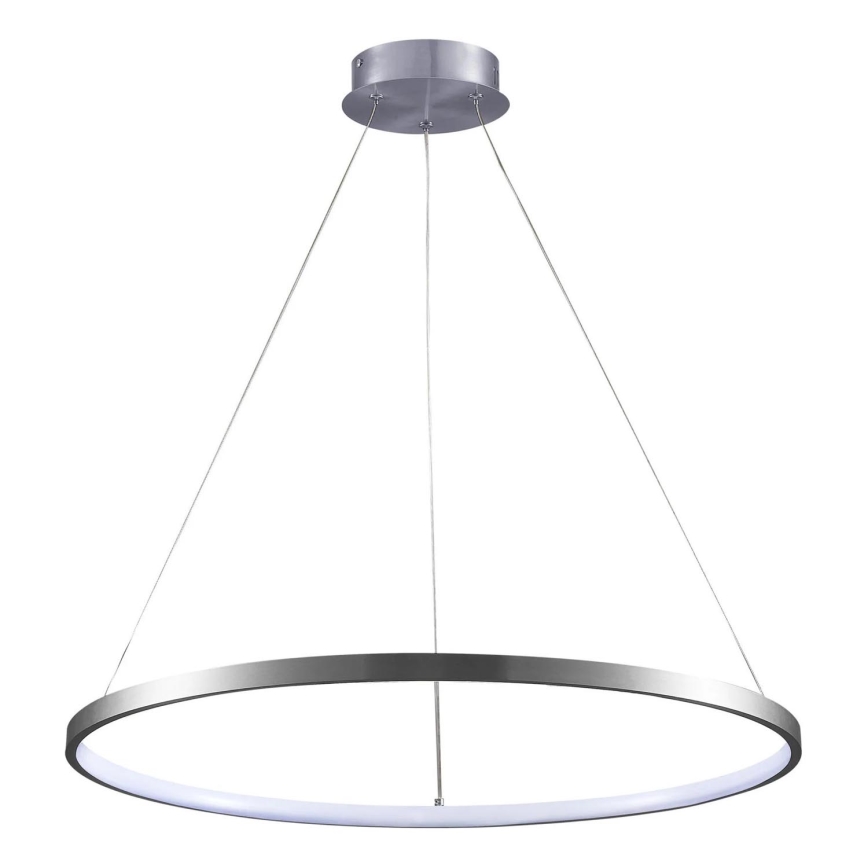 LED ljuskrona med textilsladd LEA LED/20W/230V 4000K diameter 50 cm matt krom