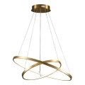 LED ljuskrona med textilsladd LEA LED/35W/230V 4000K diameter 60 cm guld