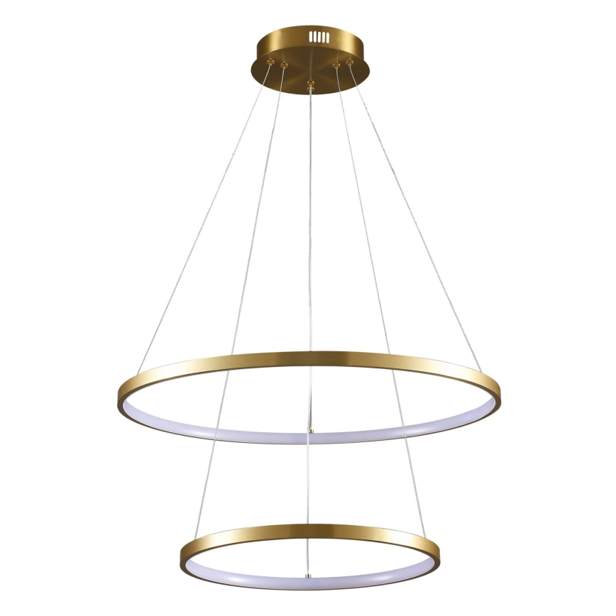 LED ljuskrona med textilsladd LEA LED/35W/230V 4000K diameter 60 cm guld