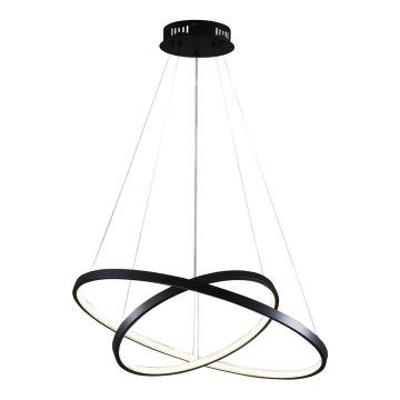 LED ljuskrona med textilsladd LEA LED/35W/230V 4000K diameter 60 cm svart