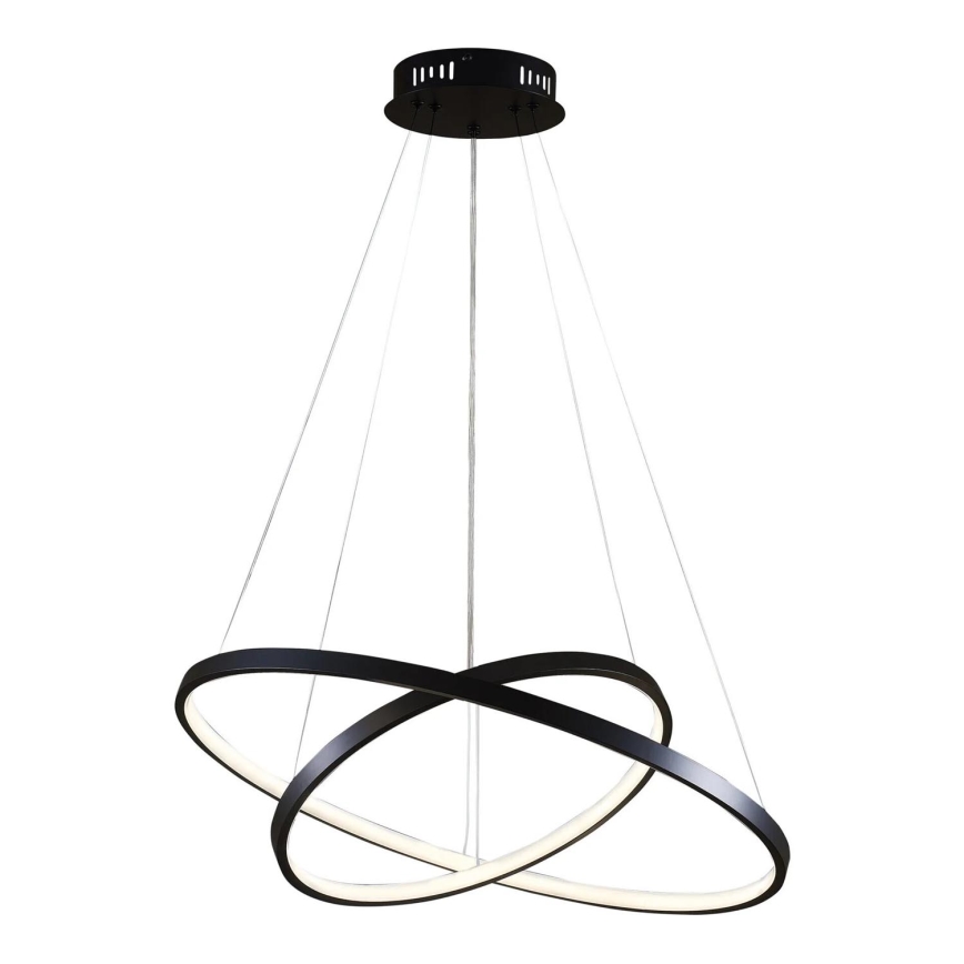 LED ljuskrona med textilsladd LEA LED/35W/230V 4000K diameter 60 cm svart