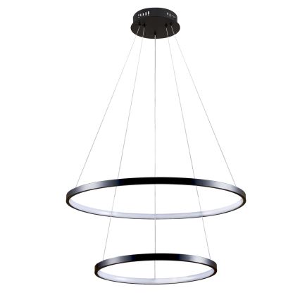 LED ljuskrona med textilsladd LEA LED/35W/230V 4000K diameter 60 cm svart