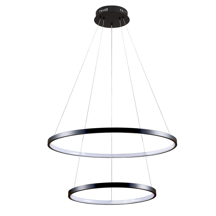 LED ljuskrona med textilsladd LEA LED/35W/230V 4000K diameter 60 cm svart