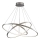 LED ljuskrona med textilsladd LEA LED/60W/230V 4000K diameter 80 cm matt krom