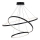 LED ljuskrona med textilsladd LEA LED/60W/230V 4000K diameter 80 cm svart