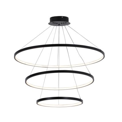 LED ljuskrona med textilsladd LEA LED/60W/230V 4000K diameter 80 cm svart