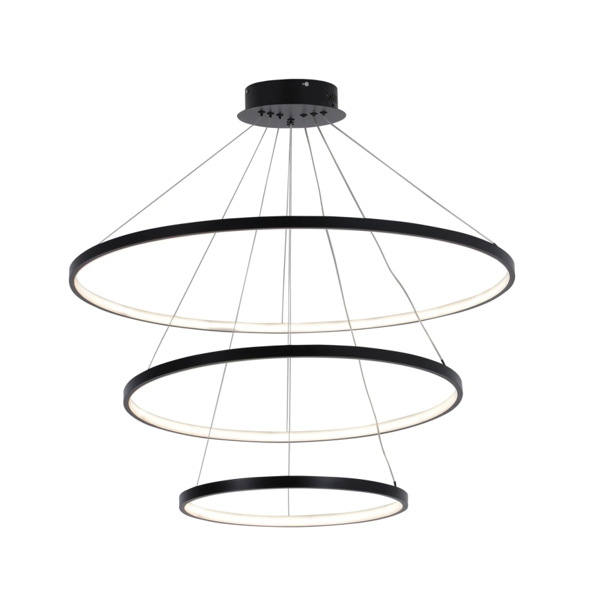 LED ljuskrona med textilsladd LEA LED/60W/230V 4000K diameter 80 cm svart