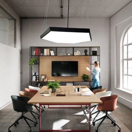 LED ljuskrona med textilsladd LED/100W/230V 4000K diameter 100 cm