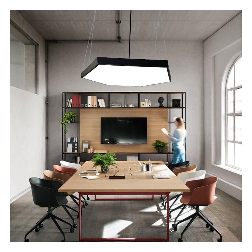 LED ljuskrona med textilsladd LED/100W/230V 4000K diameter 100 cm