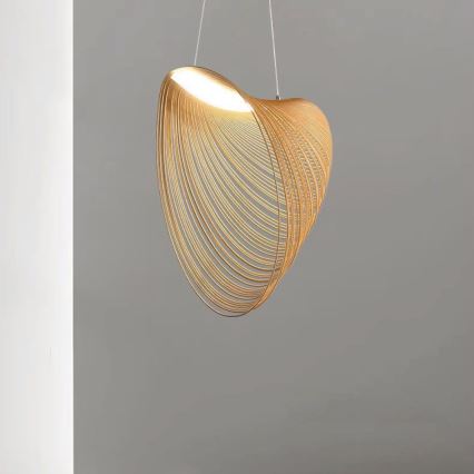 LED ljuskrona med textilsladd LED/10W/230V 3000K beige