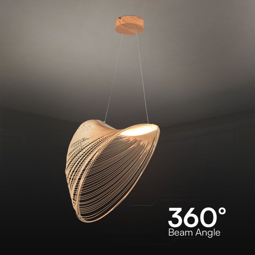 LED ljuskrona med textilsladd LED/10W/230V 3000K beige