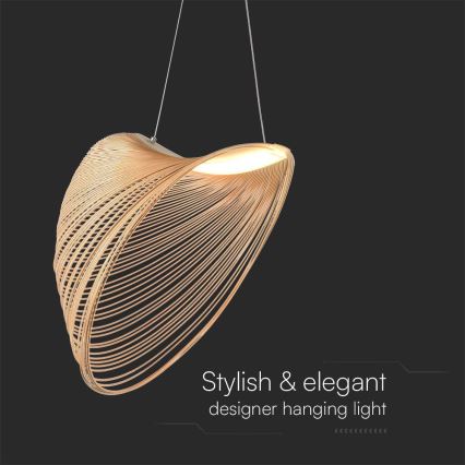 LED ljuskrona med textilsladd LED/10W/230V 3000K beige
